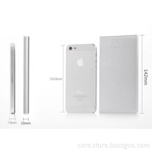 Power bank, 12800mAh, metal cover, dual USB, ultra-slim, PB19
